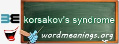 WordMeaning blackboard for korsakov's syndrome